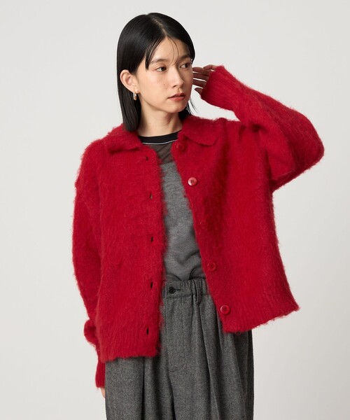 CITEN（シテン）の「＜CITEN＞エッセンシャルシャギーカーディガン（カーディガン/ボレロ・レディース・コバルトブルー/レッド/イエロー/ブラウン系/グレー系・FREE）」の5枚目の写真