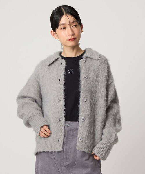 CITEN（シテン）の「＜CITEN＞エッセンシャルシャギーカーディガン（カーディガン/ボレロ・レディース・コバルトブルー/レッド/イエロー/ブラウン系/グレー系・FREE）」の17枚目の写真
