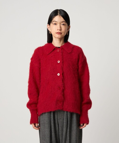 CITEN（シテン）の「＜CITEN＞エッセンシャルシャギーカーディガン（カーディガン/ボレロ・レディース・コバルトブルー/レッド/イエロー/ブラウン系/グレー系・FREE）」の14枚目の写真