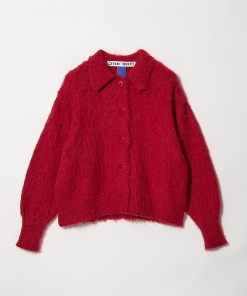 CITEN（シテン）の「＜CITEN＞エッセンシャルシャギーカーディガン（カーディガン/ボレロ・レディース・コバルトブルー/レッド/イエロー/ブラウン系/グレー系・FREE）」の6枚目の写真