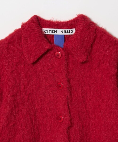 CITEN（シテン）の「＜CITEN＞エッセンシャルシャギーカーディガン（カーディガン/ボレロ・レディース・コバルトブルー/レッド/イエロー/ブラウン系/グレー系・FREE）」の8枚目の写真
