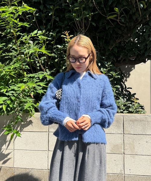 <CITEN>シャギー ニット カーディガン CITEN＞スーパーシャギーニットカーディガン