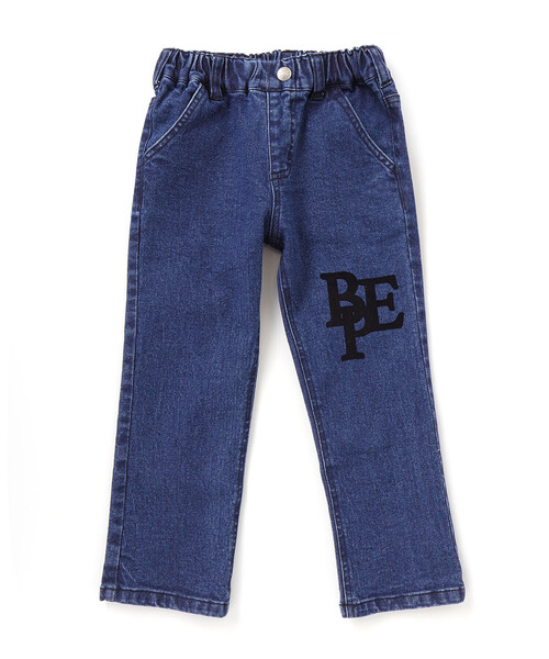 BeBe Petits Pois Vert(ベベプチポワヴェール)の「フロッキープリントストレッチロングデニムパンツ(95~160cm)(デニムパンツ・キッズ・ネイビー/ブラック・100cm/110cm/95cm/130cm/160cm/120cm/150cm/140cm)」の11枚目の写真