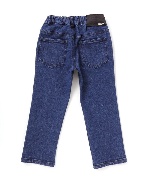 BeBe Petits Pois Vert(ベベプチポワヴェール)の「フロッキープリントストレッチロングデニムパンツ(95~160cm)(デニムパンツ・キッズ・ネイビー/ブラック・100cm/110cm/95cm/130cm/160cm/120cm/150cm/140cm)」の12枚目の写真