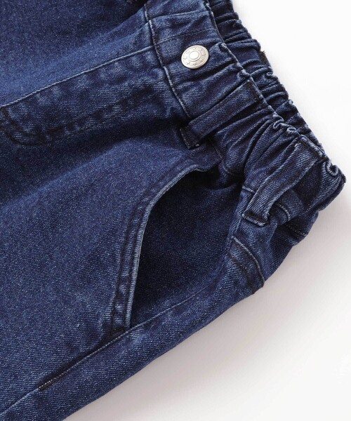 BeBe Petits Pois Vert(ベベプチポワヴェール)の「フロッキープリントストレッチロングデニムパンツ(95~160cm)(デニムパンツ・キッズ・ネイビー/ブラック・100cm/110cm/95cm/130cm/160cm/120cm/150cm/140cm)」の14枚目の写真