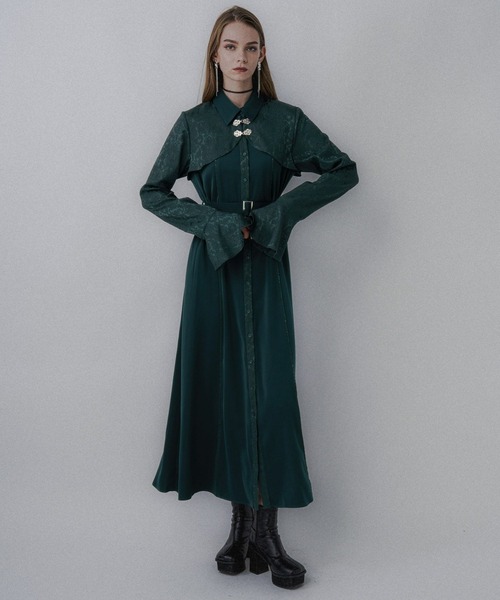 【Ran】　HARE ジャガードチャイナボレロワンピース　グリーン ジャガードチャイナボレロワンピース(HARE)（ワンピース）｜HARE（ハレ