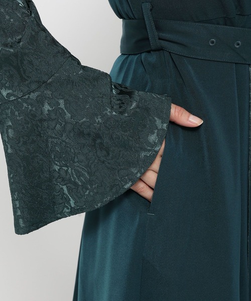 HARE（ハレ）の「ジャガードチャイナボレロワンピース(HARE)（ワンピース・レディース・グリーン/ブラック/ボルドー・FREE）」の21枚目の写真