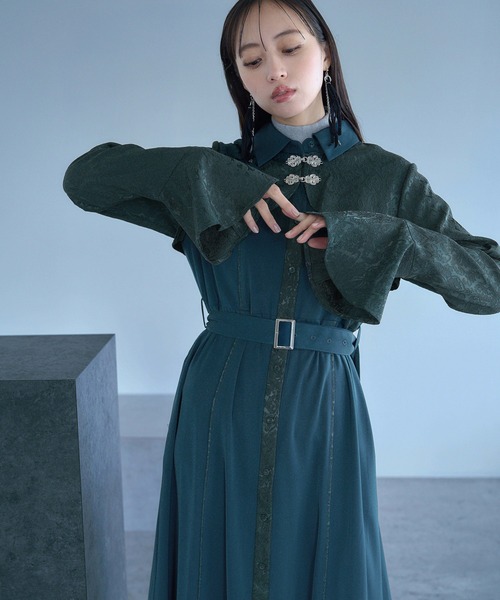 HARE ジャガードチャイナボレロワンピース　ブラック ジャガードチャイナボレロワンピース(HARE)（ワンピース）｜HARE（ハレ