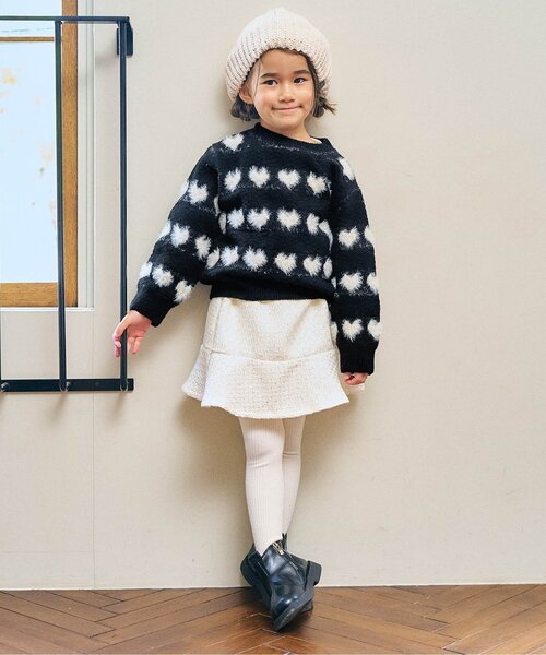 Seraph（セラフ）の「【ジュニア対応】シャギーモチーフセーター（ニット/セーター・キッズ・アイボリー/ブラック/サックスブルー/ピンク・80/140/130/120/110/100/90）」の11枚目の写真