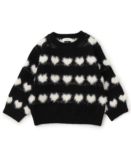 Seraph（セラフ）の「【ジュニア対応】シャギーモチーフセーター（ニット/セーター・キッズ・アイボリー/ブラック/サックスブルー/ピンク・80/140/130/120/110/100/90）」の17枚目の写真