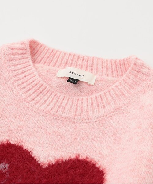 Seraph（セラフ）の「【ジュニア対応】シャギーモチーフセーター（ニット/セーター・キッズ・アイボリー/ブラック/サックスブルー/ピンク・80/140/130/120/110/100/90）」の8枚目の写真