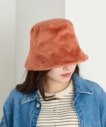 SETUP7（セットアップセブン）の「【MOZ】ワンポイント刺繍もこもこバケットハット　372-0044（ハット）」