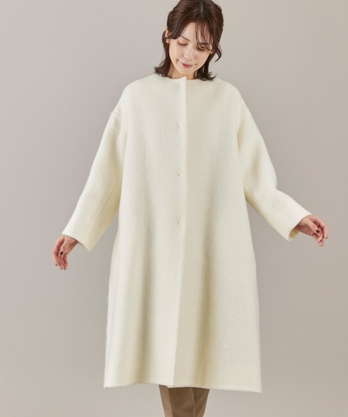 【WEB限定】ミネアループカットシャギー モヘヤテントラインコート