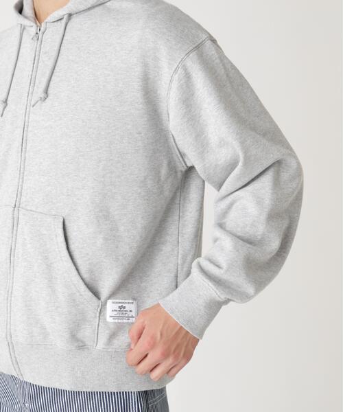 Alpha Industries（アルファインダストリーズ）の「Alpha Industries/アルファインダストリーズ/PLAIN ZIP HOODIE/プレーン ジップ フーディー（パーカー・メンズ・ネイビー/その他5/グレー/ブラック/オリーブ系・L/M/S/2XL/XL）」の17枚目の写真