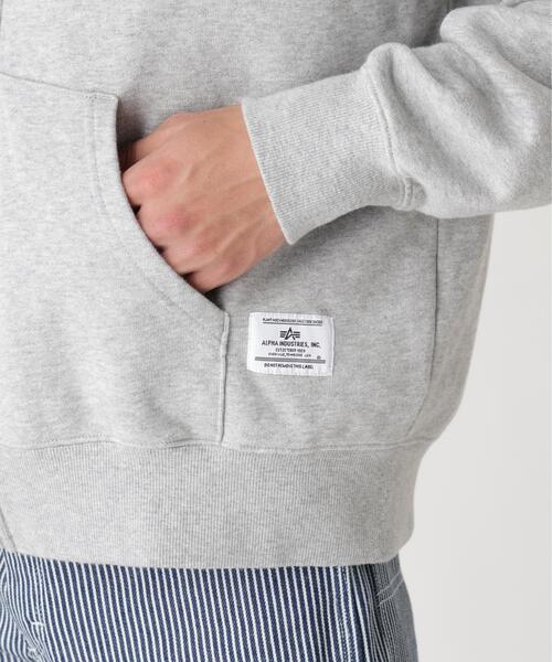 Alpha Industries（アルファインダストリーズ）の「Alpha Industries/アルファインダストリーズ/PLAIN ZIP HOODIE/プレーン ジップ フーディー（パーカー・メンズ・ネイビー/その他5/グレー/ブラック/オリーブ系・L/M/S/2XL/XL）」の18枚目の写真