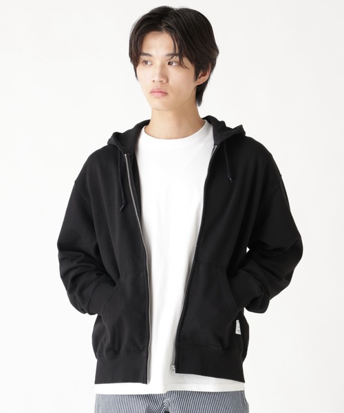 Alpha Industries（アルファインダストリーズ）の「Alpha Industries/アルファインダストリーズ/PLAIN ZIP HOODIE/プレーン ジップ フーディー（パーカー・メンズ・ネイビー/その他5/グレー/ブラック/オリーブ系・L/M/S/2XL/XL）」の2枚目の写真