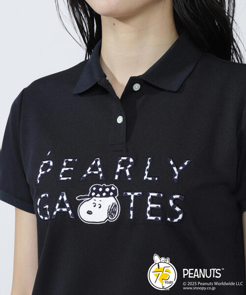 PEARLY GATES パーリーゲイツ ×PEANUTS 半袖ポロシャツ スヌーピー