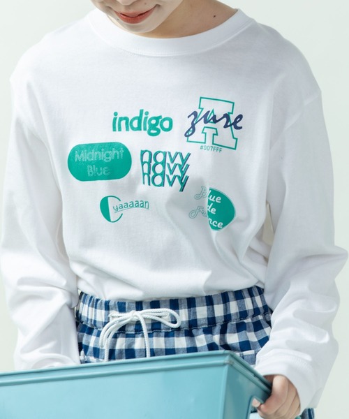 PAR ICI（パーリッシィ）の「Blue-Blue プリントロンT（Tシャツ/カットソー・レディース・グレー/ホワイト・FREE）」の2枚目の写真