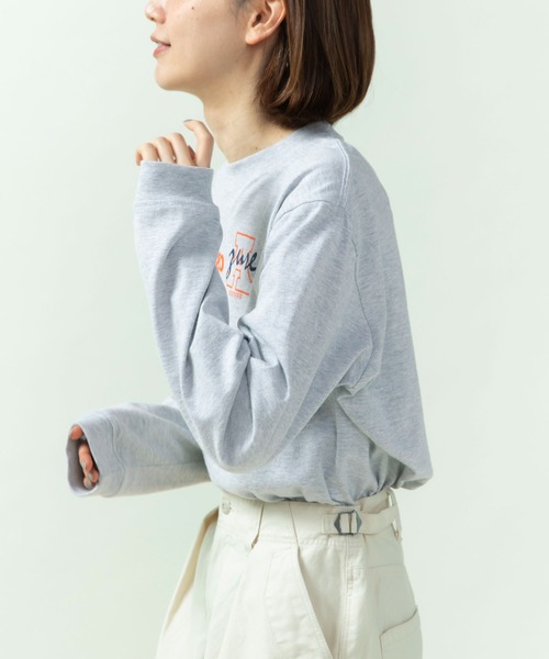 PAR ICI（パーリッシィ）の「Blue-Blue プリントロンT（Tシャツ/カットソー・レディース・グレー/ホワイト・FREE）」の6枚目の写真