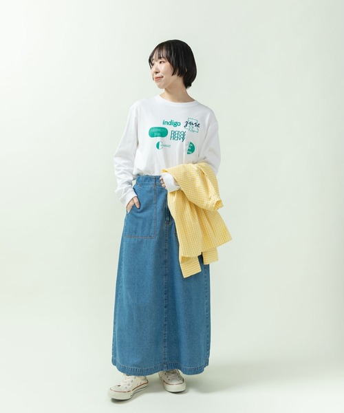 PAR ICI（パーリッシィ）の「Blue-Blue プリントロンT（Tシャツ/カットソー・レディース・グレー/ホワイト・FREE）」の15枚目の写真