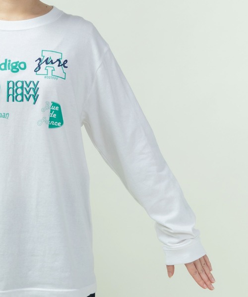 PAR ICI（パーリッシィ）の「Blue-Blue プリントロンT（Tシャツ/カットソー・レディース・グレー/ホワイト・FREE）」の12枚目の写真