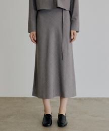 ARTID（アルティーダ）の「ライトウールドレープロングスカート_GREY（スカート）」