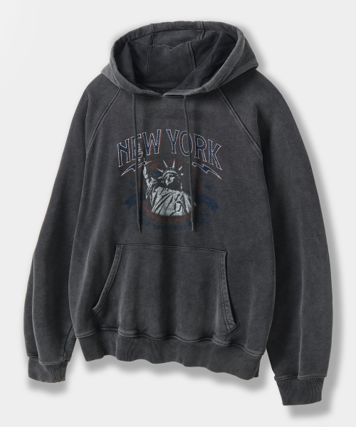 DIMITRI BLACK(ディミトリブラック)の「NYC フードパーカー_ピグメントチャコール(パーカー・レディース・その他・MEDIUM/LARGE/X-LARGE)」の1枚目の写真