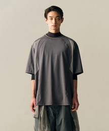 [シティレジャー] ストラクチャードブロックTシャツ [ブルーグレー]