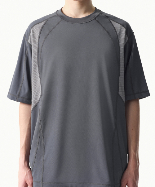 MUSINSA STANDARD（ムシンサスタンダード）の「[シティレジャー] ストラクチャードブロックTシャツ [ブルーグレー]（Tシャツ/カットソー・メンズ・その他・LARGE/X-LARGE）」の7枚目の写真