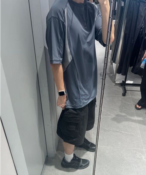 MUSINSA STANDARD（ムシンサスタンダード）の「[シティレジャー] ストラクチャードブロックTシャツ [ブルーグレー]（Tシャツ/カットソー・メンズ・その他・LARGE/X-LARGE）」の9枚目の写真
