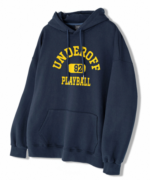 UNDEROFF（アンダーオフ）の「アセンティックリラックスドプレイボールフードパーカー ホワイトメランジ（パーカー・レディース・ライトグレー・SMALL/MEDIUM/LARGE/X-LARGE）」の6枚目の写真