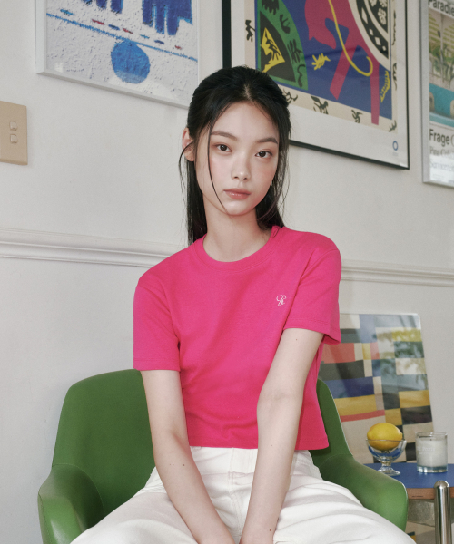 SALT AND CHOCOLATE(ソルトアンドチョコレート)の「SAC ロゴ クロップTシャツ ピンク 4W2311001(Tシャツ/カットソー・レディース・その他・FREE)」の1枚目の写真