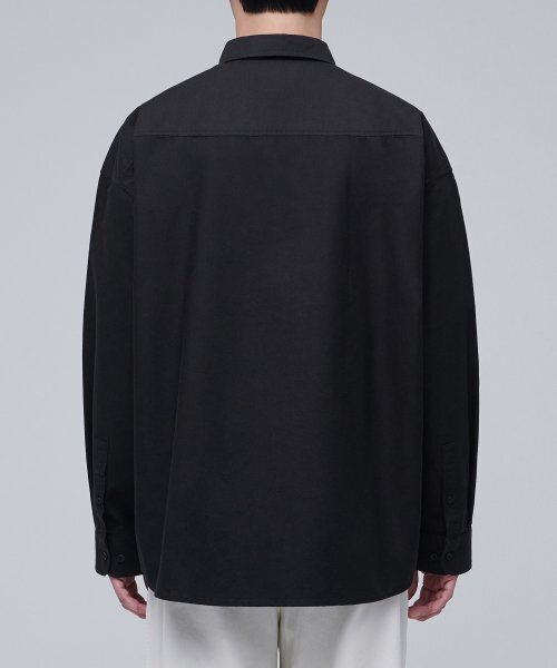 MUSINSA STANDARD（ムシンサスタンダード）の「特大オックスフォードシャツ[ブラック]（シャツ/ブラウス・メンズ・その他・XX-LARGE/LARGE/MEDIUM/SMALL/X-LARGE）」の4枚目の写真
