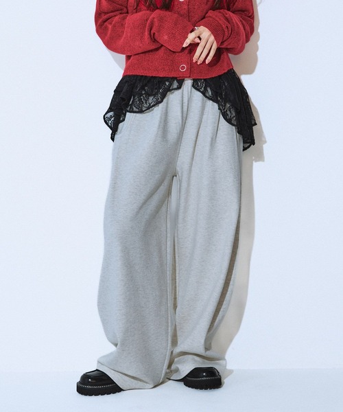 JEANASIS（ジーナシス）の「【発熱保温】スウェットコクーンタックパンツ/622282（スウェットパンツ・レディース・オートミール/グレー/ブラック/カーキ・FREE/SMALL）」の3枚目の写真