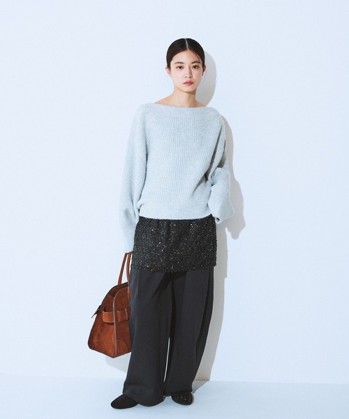 JEANASIS（ジーナシス）の「【発熱保温】スウェットコクーンタックパンツ/622282（スウェットパンツ・レディース・オートミール/グレー/ブラック/カーキ・FREE/SMALL）」の7枚目の写真