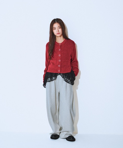 JEANASIS（ジーナシス）の「【発熱保温】スウェットコクーンタックパンツ/622282（スウェットパンツ・レディース・オートミール/グレー/ブラック/カーキ・FREE/SMALL）」の8枚目の写真