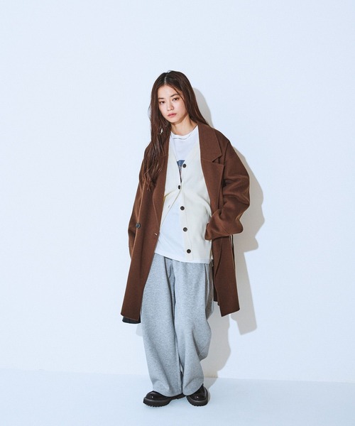 JEANASIS（ジーナシス）の「【発熱保温】スウェットコクーンタックパンツ/622282（スウェットパンツ・レディース・オートミール/グレー/ブラック/カーキ・FREE/SMALL）」の11枚目の写真