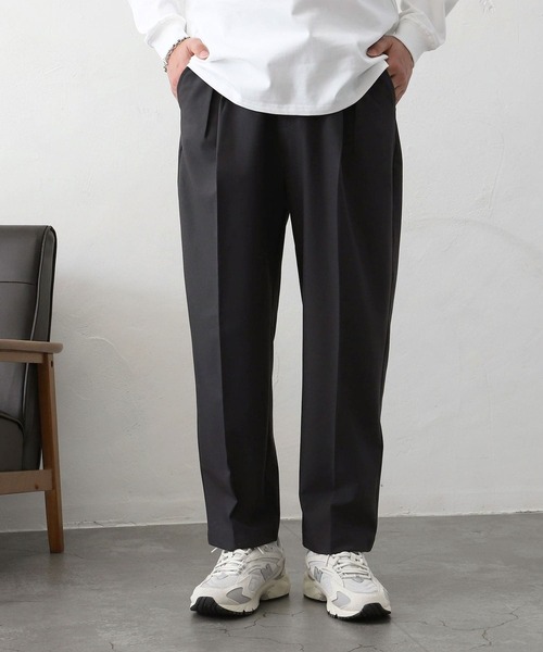 MYRTH(マイルス)の「【MYRTH】センタープレスイージースラックス(スラックス・メンズ・ブラック/チャコール・L/M/XL)」の1枚目の写真
