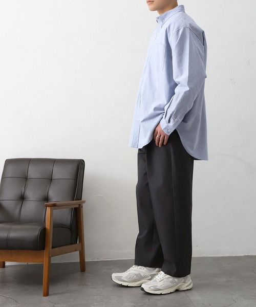 MYRTH(マイルス)の「【MYRTH】センタープレスイージースラックス(スラックス・メンズ・ブラック/チャコール・L/M/XL)」の14枚目の写真