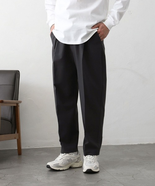MYRTH(マイルス)の「【MYRTH】センタープレスイージースラックス(スラックス・メンズ・ブラック/チャコール・L/M/XL)」の18枚目の写真