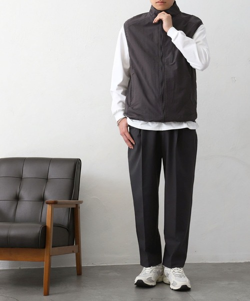 MYRTH(マイルス)の「【MYRTH】センタープレスイージースラックス(スラックス・メンズ・ブラック/チャコール・L/M/XL)」の19枚目の写真