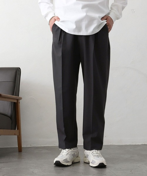 MYRTH(マイルス)の「【MYRTH】センタープレスイージースラックス(スラックス・メンズ・ブラック/チャコール・L/M/XL)」の21枚目の写真
