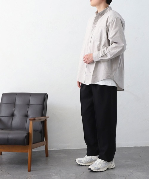 MYRTH(マイルス)の「【MYRTH】センタープレスイージースラックス(スラックス・メンズ・ブラック/チャコール・L/M/XL)」の9枚目の写真