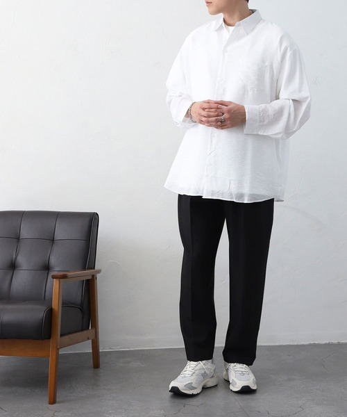 MYRTH(マイルス)の「【MYRTH】センタープレスイージースラックス(スラックス・メンズ・ブラック/チャコール・L/M/XL)」の11枚目の写真