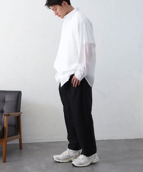 MYRTH(マイルス)の「【MYRTH】センタープレスイージースラックス(スラックス・メンズ・ブラック/チャコール・L/M/XL)」の13枚目の写真