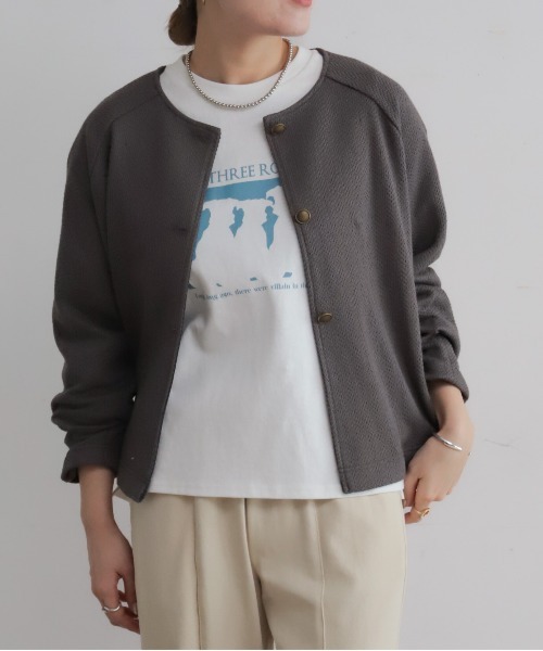 NOMBRE IMPAIR｜ノンブル アンペールのノーカラージャケット通販