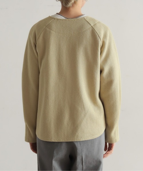 NOMBRE IMPAIR(ノンブルアンペール)の「ナミナミカットダブル ノーカラーショートジャケット(ノーカラージャケット・レディース・チャコールグレー/ベージュ・FREE)」の7枚目の写真