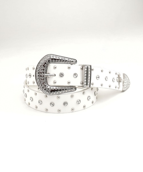 SHORT ROUND（ショートラウンド）の「Mｸﾛｽﾓﾁｰﾌｽﾋﾞｼﾞｭｰﾍﾞﾙﾄ（ベルト・メンズ・ブラック/ホワイト・FREE）」の13枚目の写真