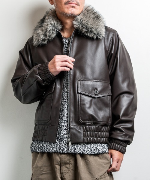 セール】ROOSTER(ルースター)ラムレザー G-1 フライトジャケット