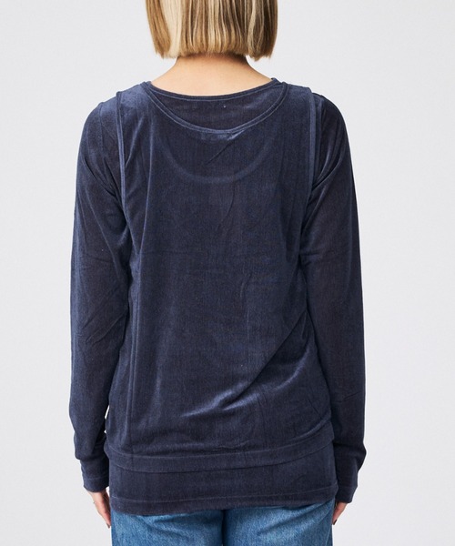 Rouge vif la cle（ルージュヴィフラクレ）の「【Keena/キーナ】レイヤートップス/トップス/レイヤード/２枚セット/上品【WEB限定】（Tシャツ/カットソー・レディース・ネイビー/ピンク/ブラック・フリー）」の12枚目の写真